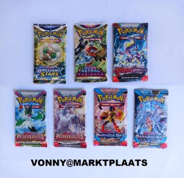 NIEUW & GESEALD : 7 pakjes Pokémon TCG Booster Packs beschikbaar voor biedingen