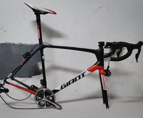 Giant TCR Sunweb frameset + extra's, Fietsen en Brommers, Fietsen | Racefietsen, Gebruikt, Giant, Meer dan 20 versnellingen, Carbon