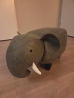 Leuk groen olifant krukje - zgan, Huis en Inrichting, Ophalen, Stof, Minder dan 50 cm, Kindvriendelijk