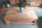 Teak Salontafel met Onderblad - 110x70x40 cm, Ophalen, Gebruikt, 100 tot 150 cm, Teakhout