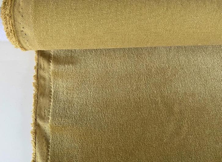 Lancier Mohair Superieur; geel;, restant wollen meubelstof, Hobby en Vrije tijd, Stoffen en Lappen, Nieuw, Wol, 120 cm of meer