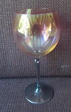 OUD APART GEKLEURD BOL GLAS- WIJNGLAS- WATER GLAS-TSJECHIE?, Antiek en Kunst, Antiek | Glas en Kristal, Ophalen of Verzenden