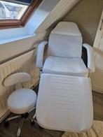 Pedicurestoel en krukje, Ophalen, Kunststof, Gebruikt, Wit