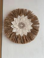 Rieten Wanddecoratie met Bloem, Huis en Inrichting, Woonaccessoires | Wanddecoraties, Ophalen of Verzenden, Zo goed als nieuw