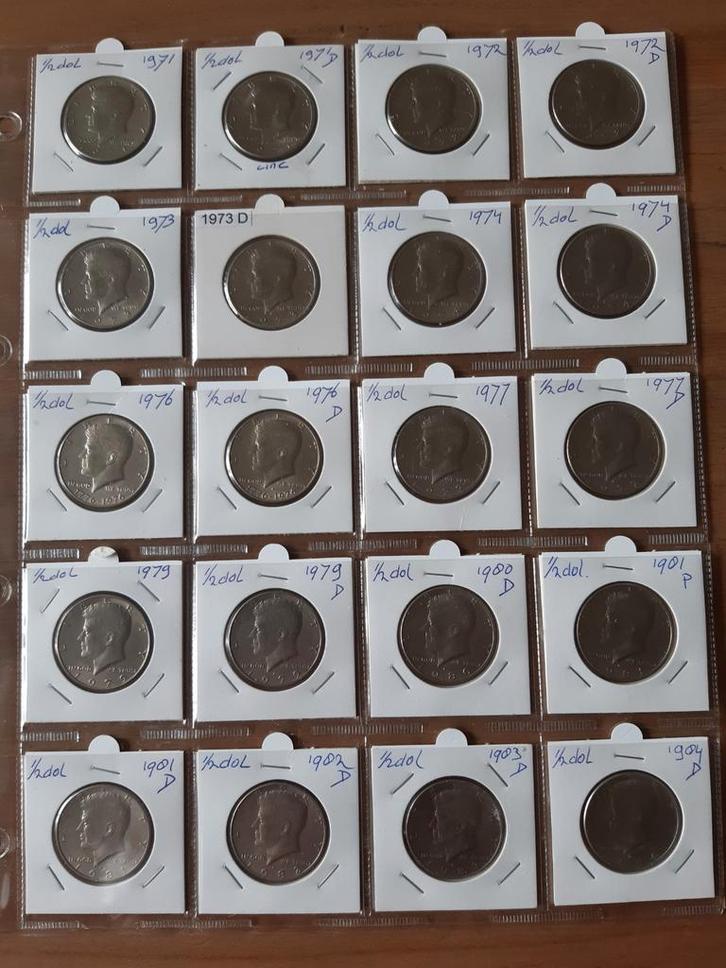 Halve Kennedy dollars usa nikkel Zie omschrijving f.19.9, Postzegels en Munten, Munten | Amerika, Noord-Amerika, Ophalen of Verzenden