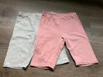 Twee fietsbroekjes grijs/roze zgan H&M maat 134, Broek, Meisje, H&M, Ophalen of Verzenden