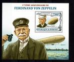 burundi 2013 pf blok zeppelins luchtballonnen luchtvaart 2, Ophalen of Verzenden, Postfris, Vliegtuigen