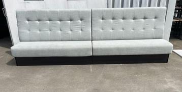 1 stuks horeca restaurant bank wandbank blauw stof 350 cm beschikbaar voor biedingen