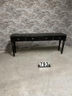 Vintage landelijk dressoir | Dressoir zwart uniek 793, 25 tot 50 cm, 200 cm of meer, Grenenhout, Ophalen of Verzenden