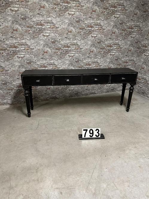 Vintage landelijk dressoir | Dressoir zwart uniek 793, Huis en Inrichting, Kasten | Dressoirs, Zo goed als nieuw, 200 cm of meer