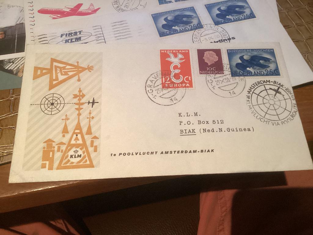 No9279 KLM Amsterdam Biak 29-10-1958 Heb ook van Neder, Ophalen, Onbeschreven, Nederland