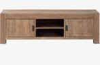 TV meubel teakhout, Ophalen, 100 tot 150 cm, 75 cm of meer, Teakhout