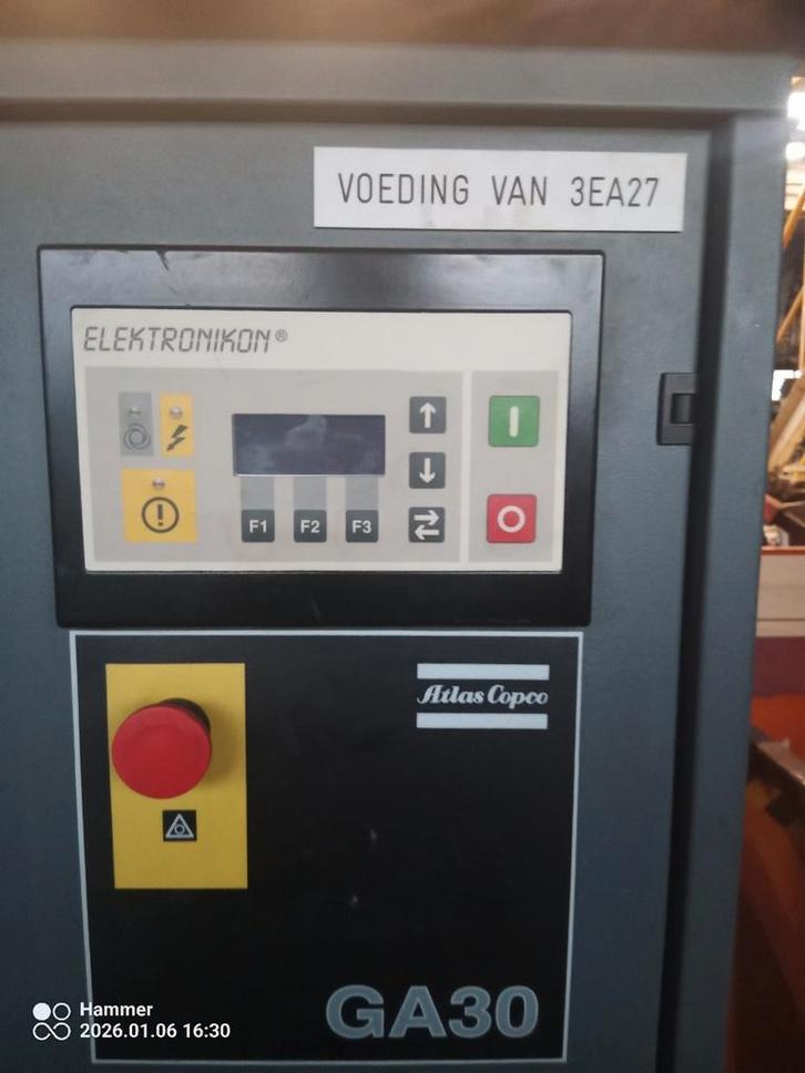 Atlas Copco GA30 compressor, Doe-het-zelf en Verbouw, Compressors, 100 liter of meer, Ophalen of Verzenden