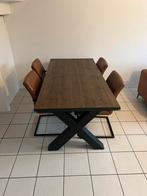 Moderne mooie, onderhoude eettafel met X-poten – 180x85,5 cm, Huis en Inrichting, Tafels | Eettafels, Verzenden, 50 tot 100 cm