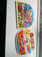 2 Houten Puzzels - Dieren, Ophalen, 2 tot 4 jaar, 10 tot 50 stukjes, Zo goed als nieuw
