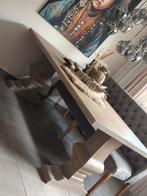 Massieve vol eiken kloostertafel zo goed als nieuw, Huis en Inrichting, Ophalen, 200 cm of meer, Zo goed als nieuw, Vijf personen of meer