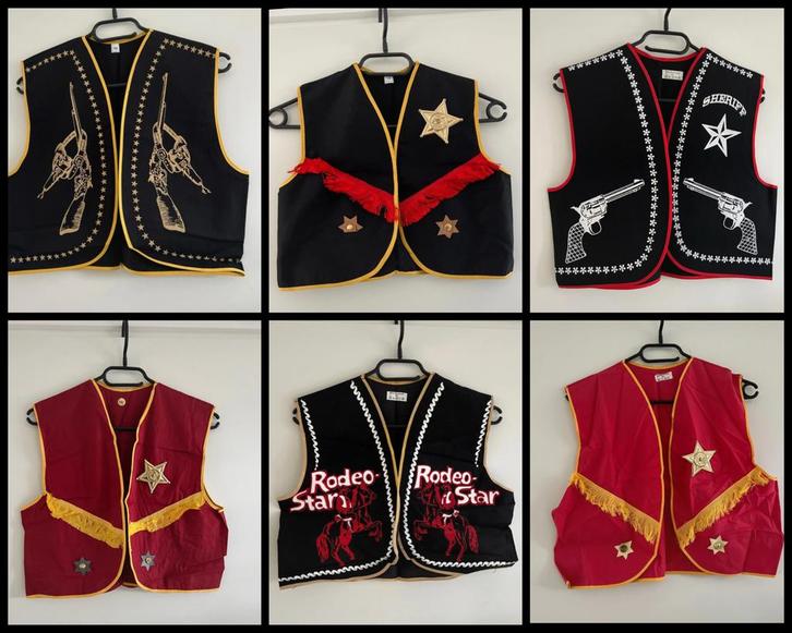 Cowboy Hesjes/Gilets - Maat 128-164, Kinderen en Baby's, Carnavalskleding en Verkleedspullen, Nieuw, Jongen of Meisje, 122 t/m 128
