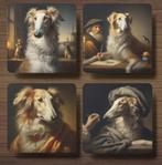 Barsoi Rembrandt stijl onderzetters met houder, Ophalen of Verzenden, Nieuw, Glas of Kopje