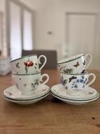 Set van 4 kop & schotels – Flora Maandserie (Jas 2009), Antiek en Kunst, Antiek | Servies los, Ophalen of Verzenden