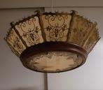 Vintage Plafondlamp met Sierlijk Design, Ophalen, Gebruikt, Glas, Vintage