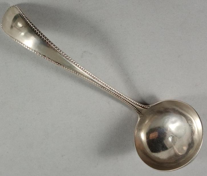 zilveren Juslepel parelrand massief 835 zilver, Antiek en Kunst, Antiek | Goud en Zilver, Zilver, Ophalen of Verzenden