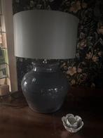 Mooie blauwe keramieken lamp, Ophalen, Zo goed als nieuw, Glas, Minder dan 100 cm