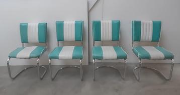 4 Retro Amerikaanse jaren '50 stoelen (SET) beschikbaar voor biedingen