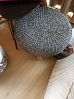 Grijze Gebreide Poef, Ophalen of Verzenden
