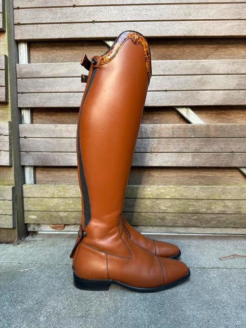 NIEUW Petrie Palermo rijlaars cognac / bruin, met croco rand, Dieren en Toebehoren, Paardrijkleding, Nieuw, Dames, Schoeisel, Dressuur