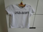 Lyle & Scott - wit shirt met tekstprint - maat 80, Shirtje of Longsleeve, Ophalen of Verzenden, Jongetje, Zo goed als nieuw