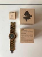 WeWood schakelarmband horloge teak hout, Nieuw, Overige merken, Staal, Ophalen of Verzenden
