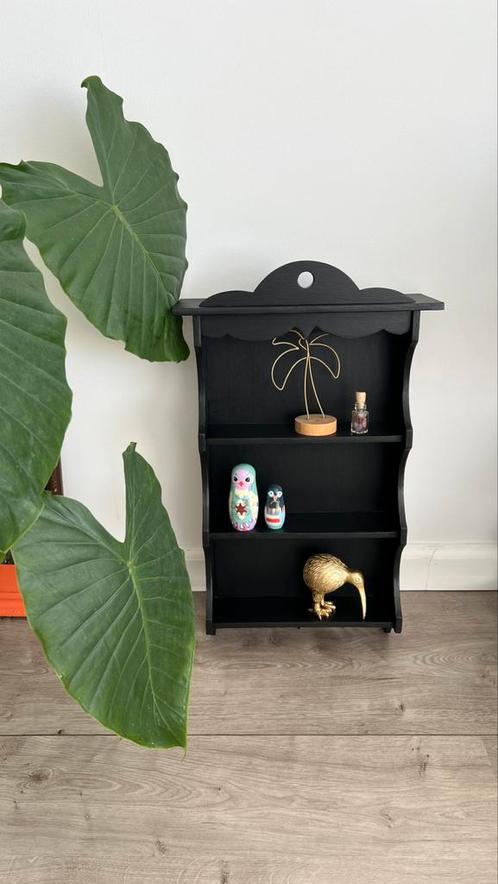 Wandkastje, hangkastje, letterbak in Coal Black, Huis en Inrichting, Kasten | Wandmeubels, Zo goed als nieuw, Minder dan 100 cm