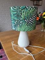 Leuke tafellamp met groene print, Stof, Ophalen of Verzenden, Zo goed als nieuw, Modern