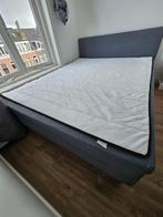 Sabovik Bed (Ikea), Huis en Inrichting, Slaapkamer | Boxsprings, 160 cm, Boxspring, Grijs, Zo goed als nieuw