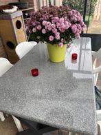 tuintafel met marmeren blad, Ophalen, Gebruikt, Rechthoekig, Overige materialen