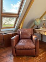 Vintage leren comfortfauteuil van Linteloo, kleur moccabruin, Huis en Inrichting, Fauteuils, Ophalen, Gebruikt, 75 tot 100 cm