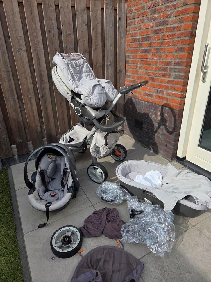 Stokke Xplory V4 Combiwagen Compleet, Kinderen en Baby's, Kinderwagens en Combinaties, Gebruikt, Combiwagen, Overige merken, Met autostoeltje