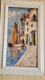 Olieverf Schilderij Rio - Havengezicht Zuid-Frankrijk, Ophalen of Verzenden
