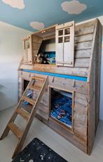 Houten Boomhut Stapelbed steigerhout, Kinderen en Baby's, Kinderkamer | Stapelbedden en Hoogslapers, Ophalen, Gebruikt, Stapelbed