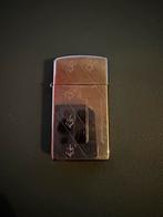 Zippo Venetian Graveur Zilver, Ophalen of Verzenden, Gebruikt, Aansteker