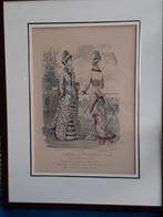 Antieke gravure  franse Modeprent 19e Eeuw,, Antiek en Kunst, Ophalen of Verzenden