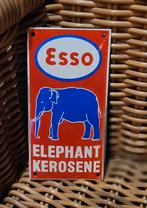 Esso Elephant Kerosene Emaille Bordje., Ophalen of Verzenden, Gebruikt, Reclamebord