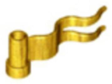 Lego Castle 5x Vlaggen Goud 4495B Right (NIEUW) beschikbaar voor biedingen