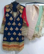 Blauw indiase pak Salwar Kamiz - Handgeborduurd, Overige typen, Blauw, Ophalen of Verzenden, Zo goed als nieuw