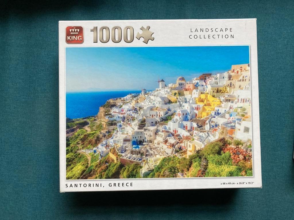 legpuzzel 1000 stukjes Santori, griekenland, greece, Ophalen of Verzenden, 500 t/m 1500 stukjes, Zo goed als nieuw