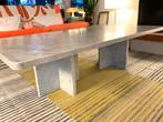 Grote vintage marmeren Carrara salontafel, Huis en Inrichting, Tafels | Salontafels, Ophalen, Gebruikt, 50 tot 100 cm, Minder dan 50 cm