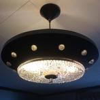 vintage jaren 70 hanglamp, Huis en Inrichting, Lampen | Hanglampen, Vintage, Ophalen of Verzenden, Zo goed als nieuw, Glas