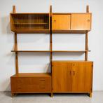 Uniek Zweeds vintage wandmeubel uit de jaren ’50, Gebruikt, 150 tot 200 cm, Teakhout, ?