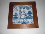 Antieke blauwe tegel van kunsthandel, Antiek en Kunst, Antiek | Wandborden en Tegels, Ophalen of Verzenden
