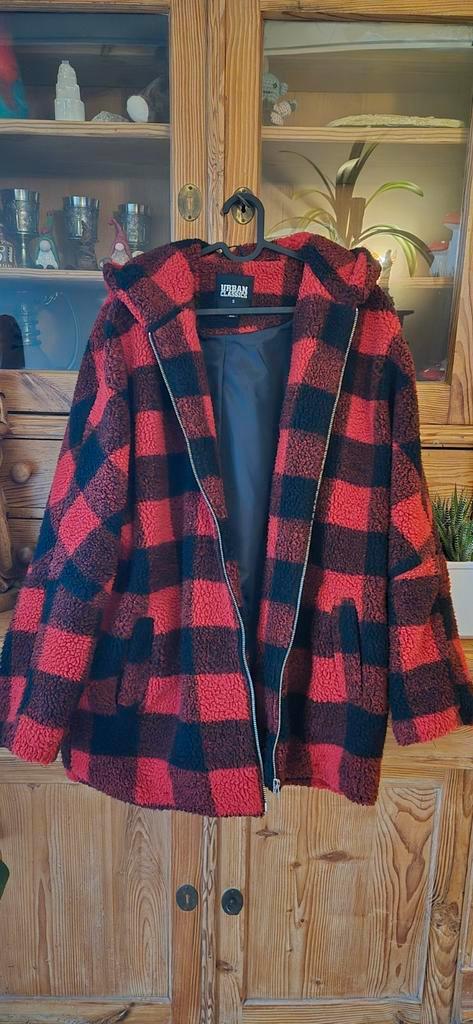 Oversized Tussenjas Large - S (past L) EMP, Kleding | Dames, Jassen | Winter, Zo goed als nieuw, Maat 36 (S), Rood, Ophalen of Verzenden